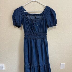 Elegant Denim Midi Dress